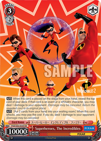 Superheroes, The Incredibles (PXR/S94-E049) — Booster Pack PIXAR CHARACTERS