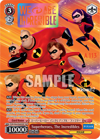 Superheroes, The Incredibles (PXR/S94-E049SSP) — Booster Pack PIXAR CHARACTERS