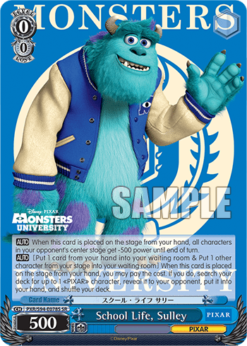 School Life, Sulley (Holo) (PXR/S94-E078S) — Booster Pack PIXAR CHARACTERS