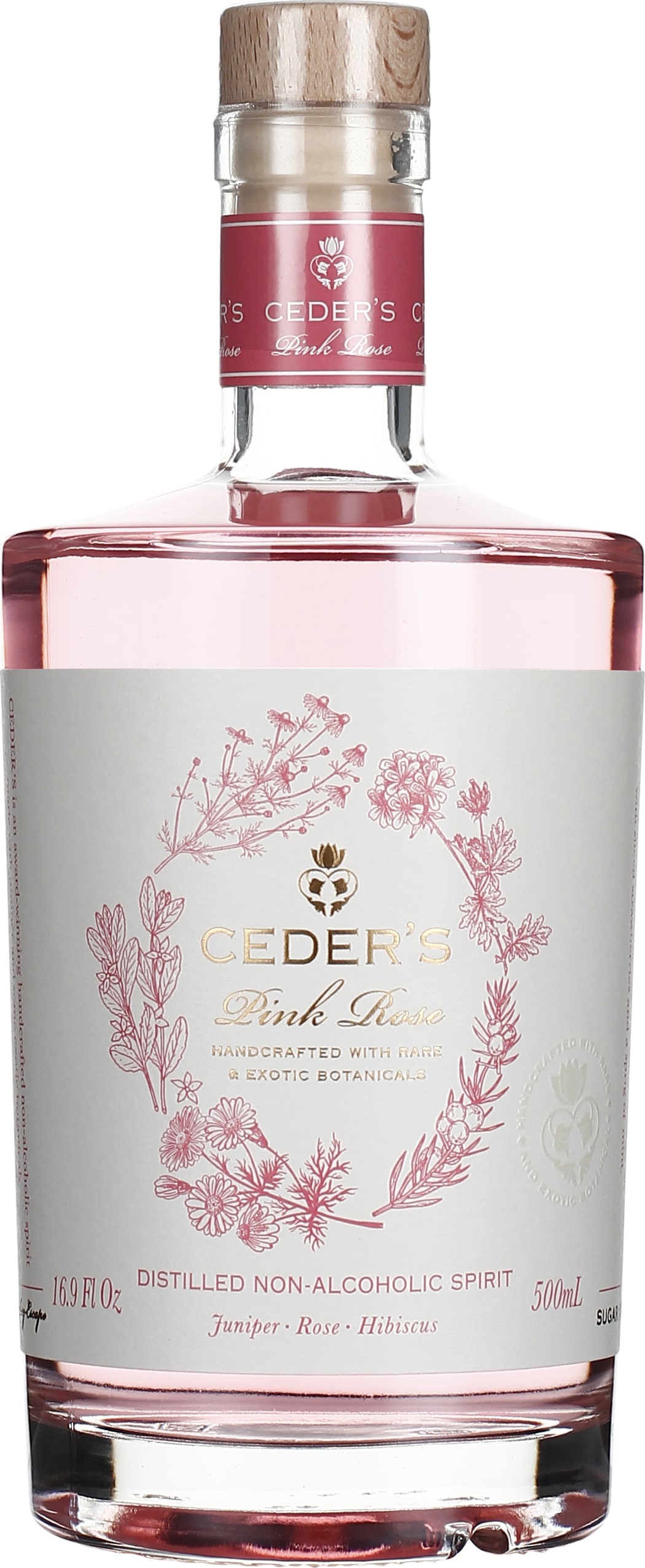 Drankdozijn Ceder's Pink Rose Non-Alcoholic Spirit 50CL aanbieding