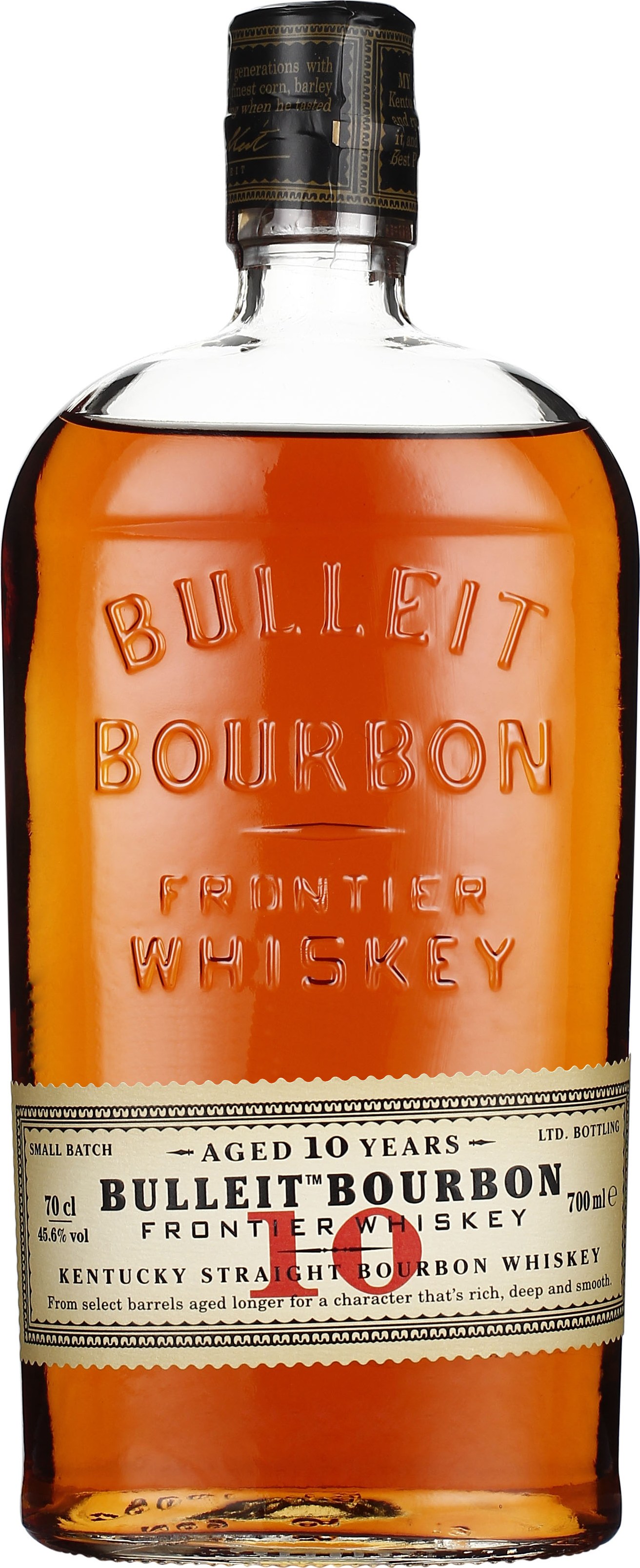 Drankdozijn Bulleit 10 years Kentucky Bourbon 70CL aanbieding Drankdozijn Bulleit 10 years Kentucky Bourbon 70CL aanbieding