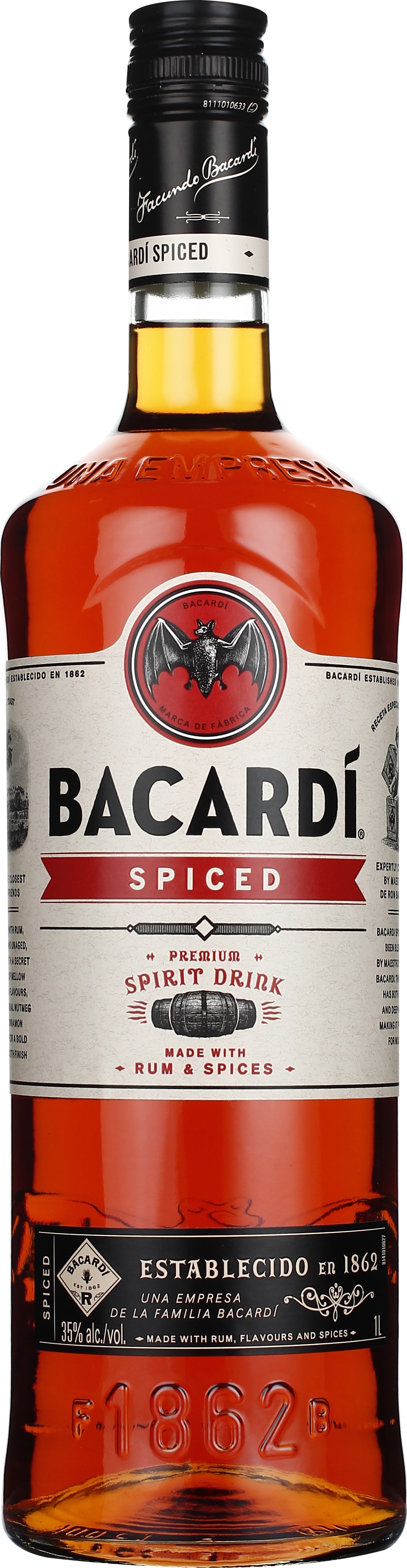 Drankdozijn Bacardi Spiced Rum 1LTR aanbieding