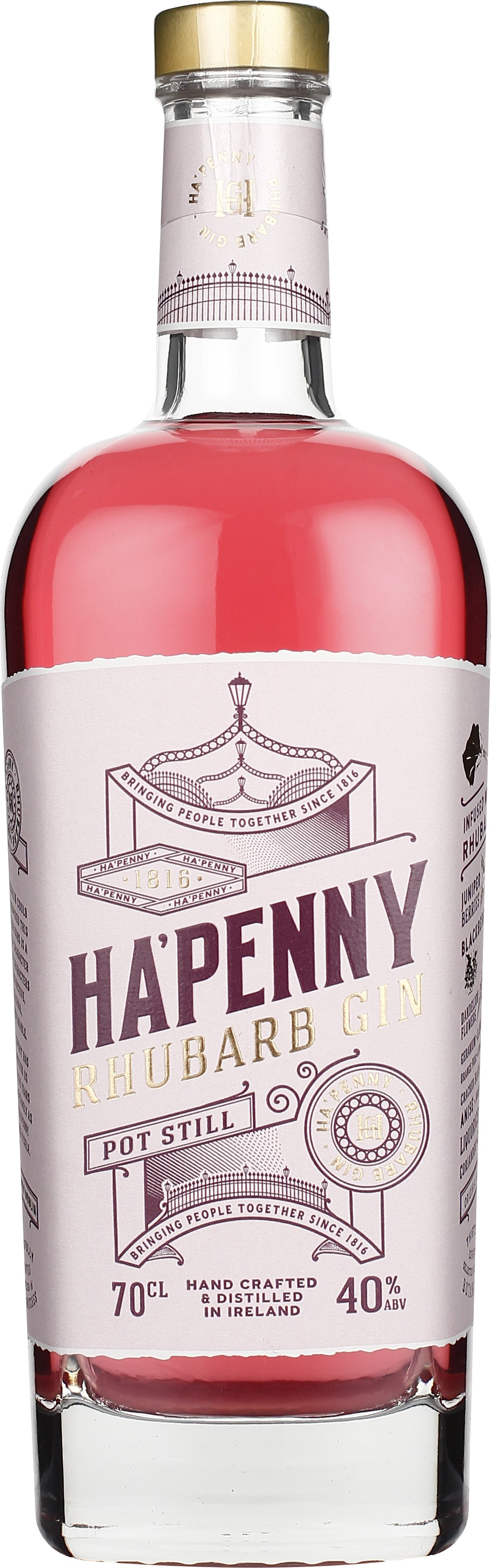 Drankdozijn Ha'Penny Rhubarb Gin 70CL aanbieding