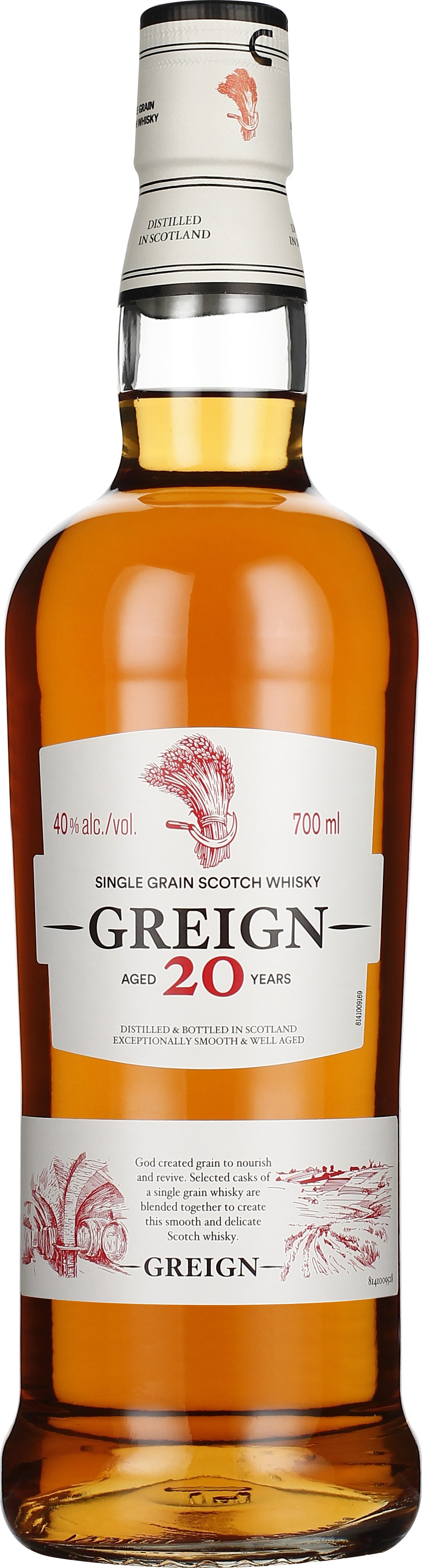 Drankdozijn Greign 20 years Single Grain 70CL aanbieding