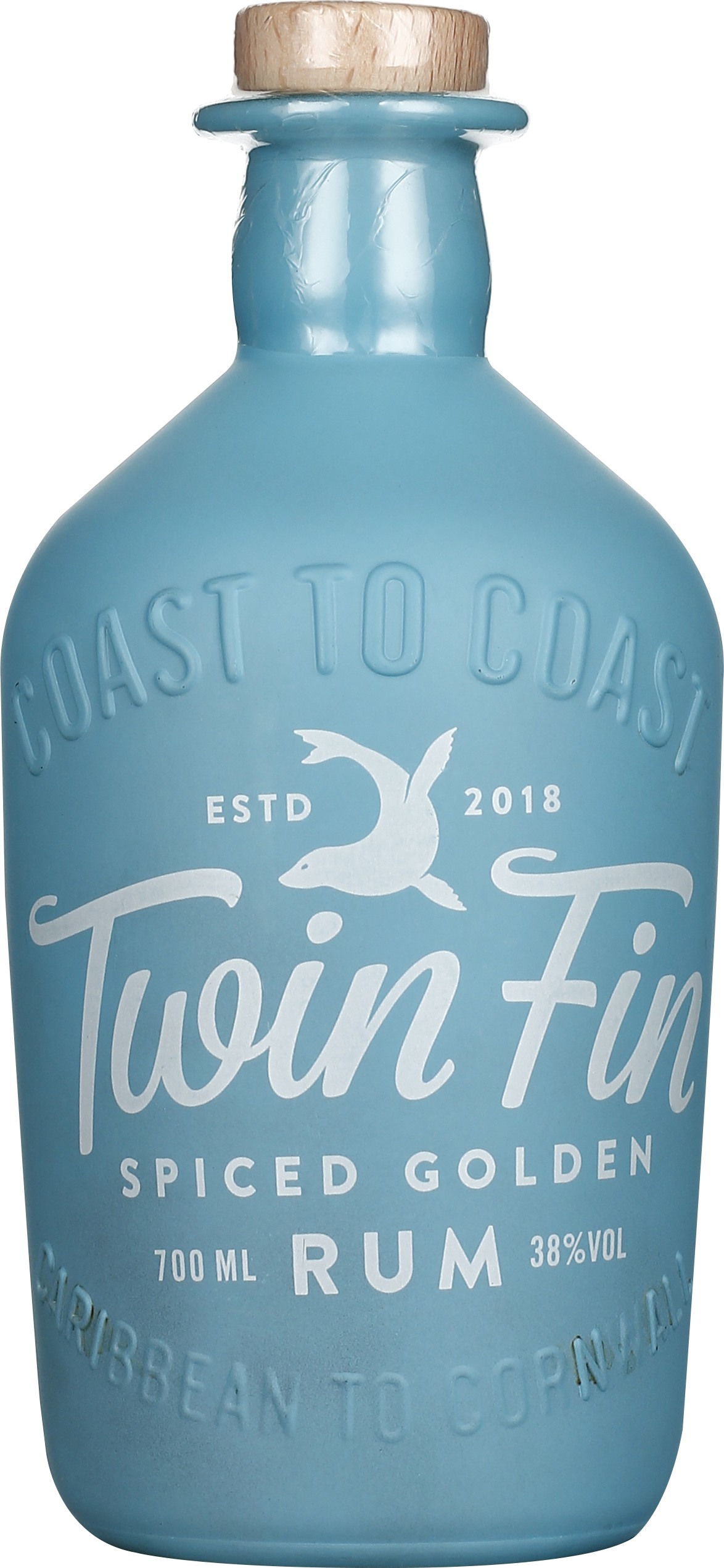 Drankdozijn Twin Fin Spiced Golden Rum 70CL aanbieding