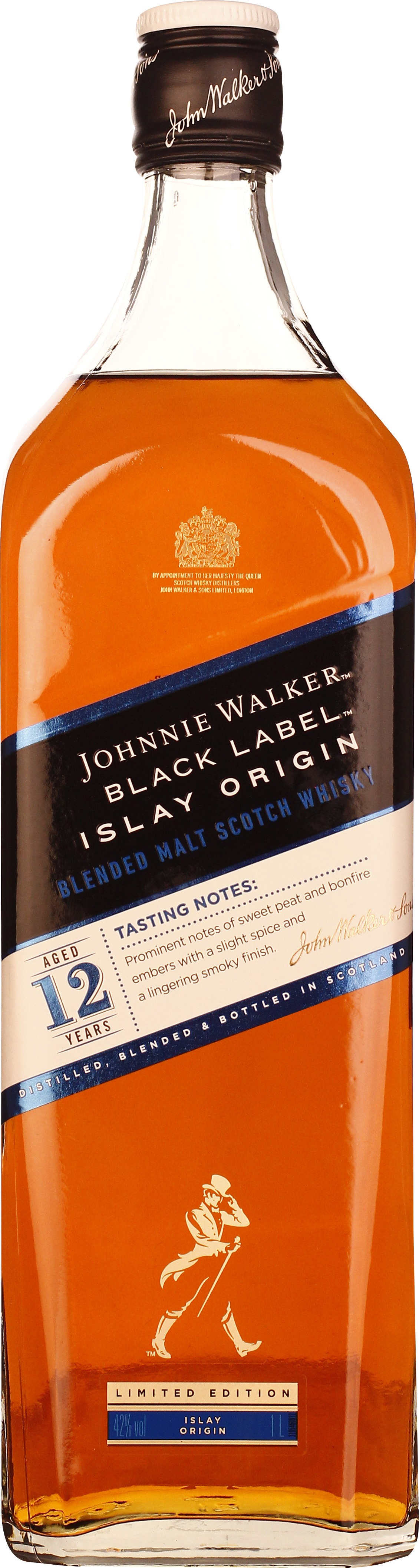 Drankdozijn Johnnie Walker Black Label Islay Origin 1LTR aanbieding Drankdozijn Johnnie Walker Black Label Islay Origin 1LTR aanbieding