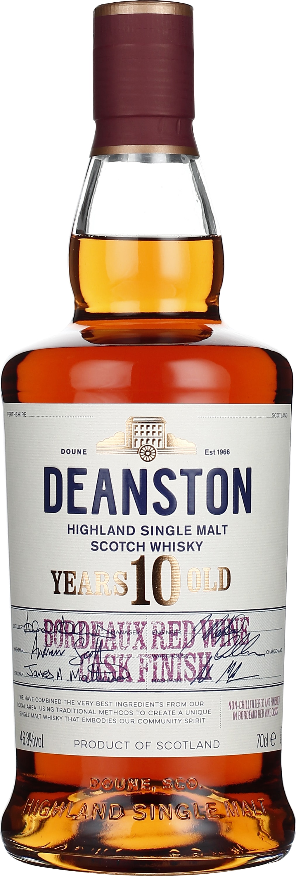 Drankdozijn Deanston 10 years Bordeaux Red Wine Cask Finish 70CL aanbieding