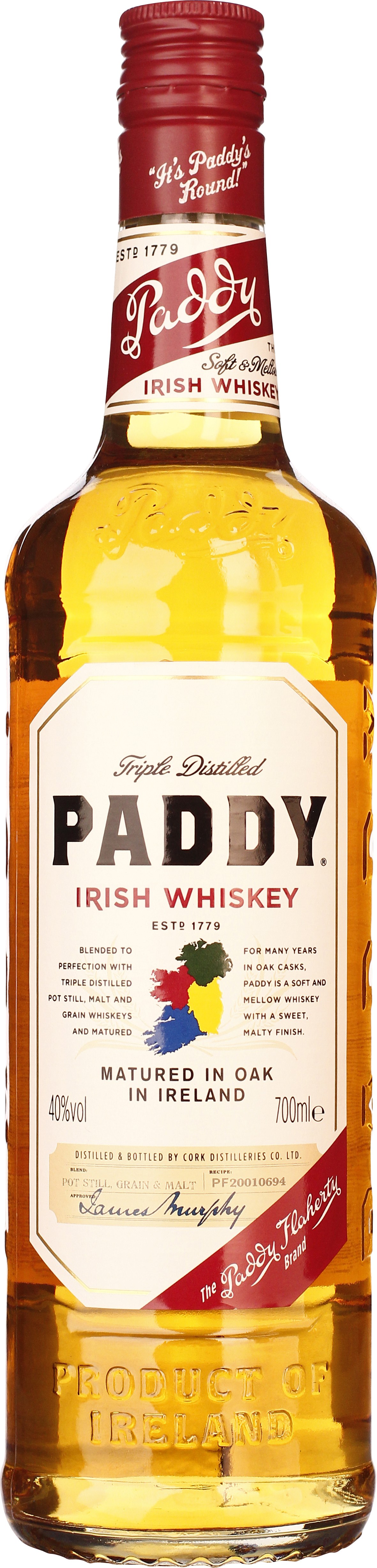 Drankdozijn Paddy Old 70CL aanbieding