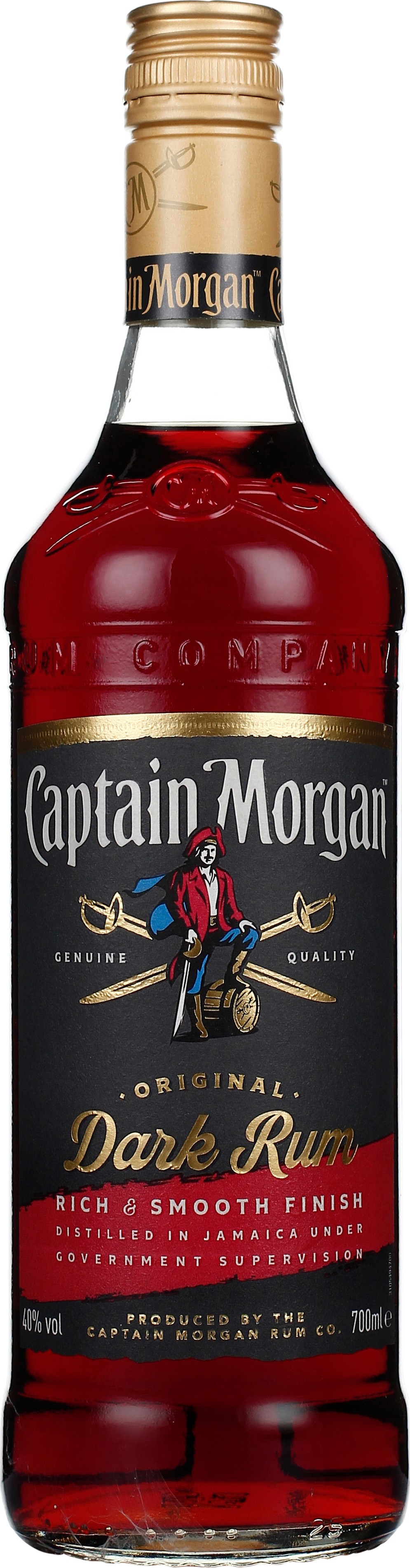 Drankdozijn Captain Morgan Dark Rum 70CL aanbieding