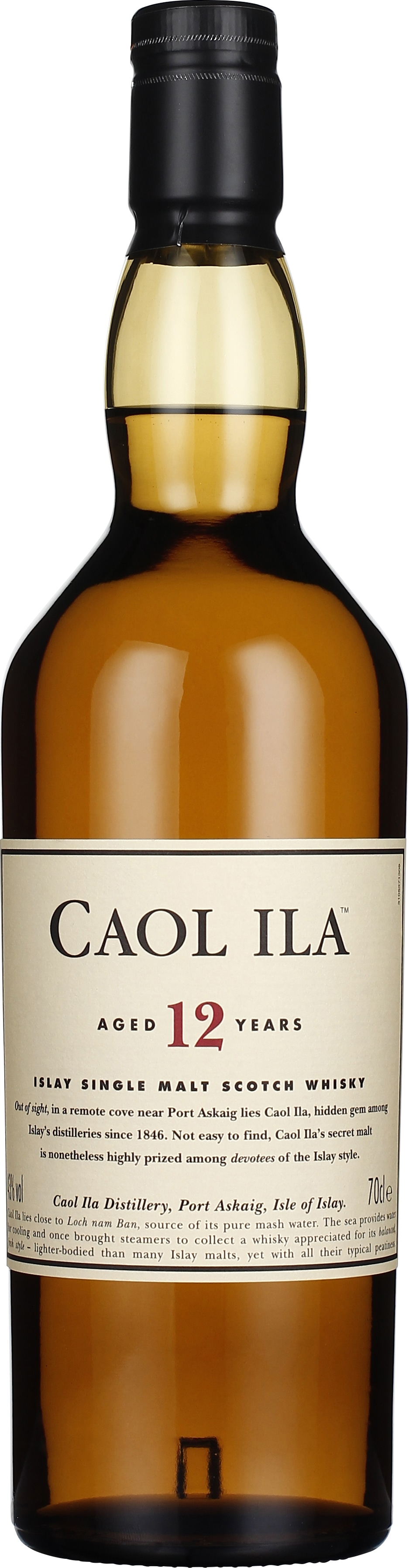 Drankdozijn Caol Ila 12 years Single Malt 70CL aanbieding