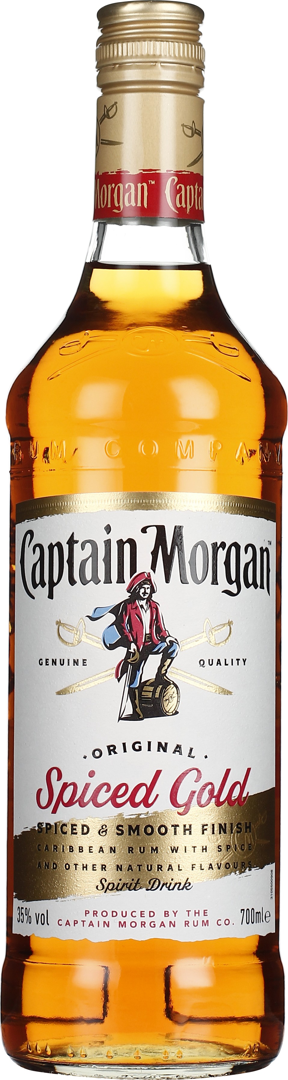 Drankdozijn Captain Morgan Spiced Gold 70CL aanbieding