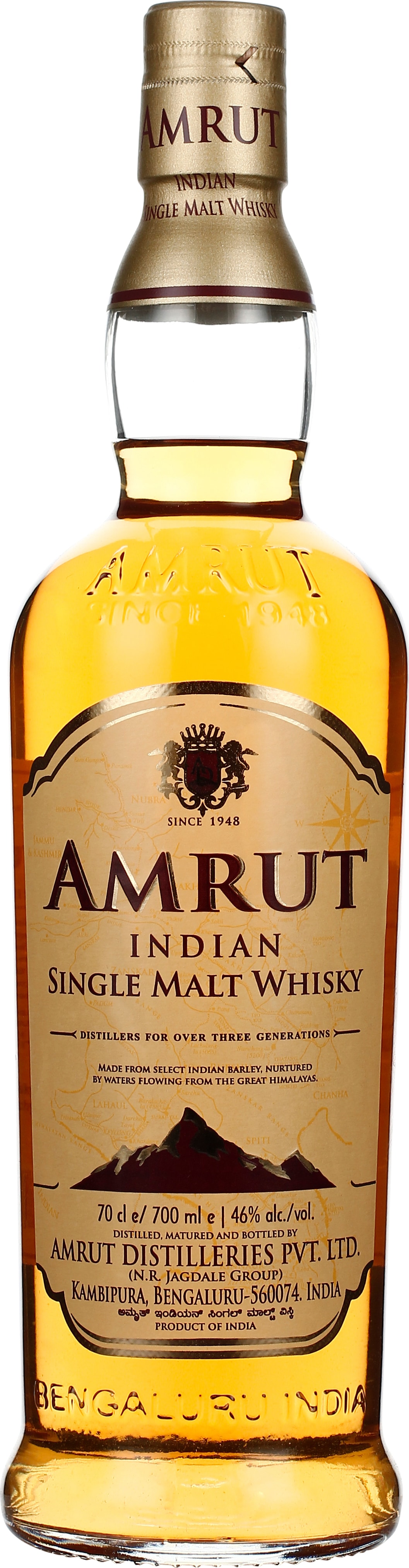 Drankdozijn Amrut Indian Single Malt 70CL aanbieding