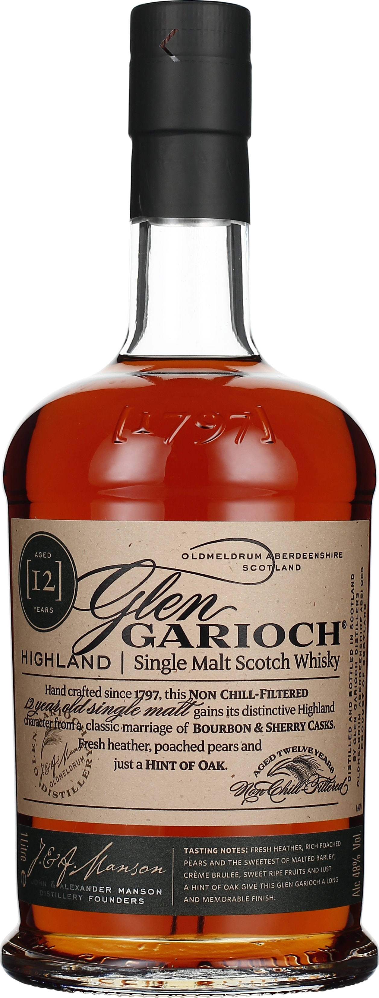 Drankdozijn Glen Garioch 12 years Single Malt 1LTR aanbieding