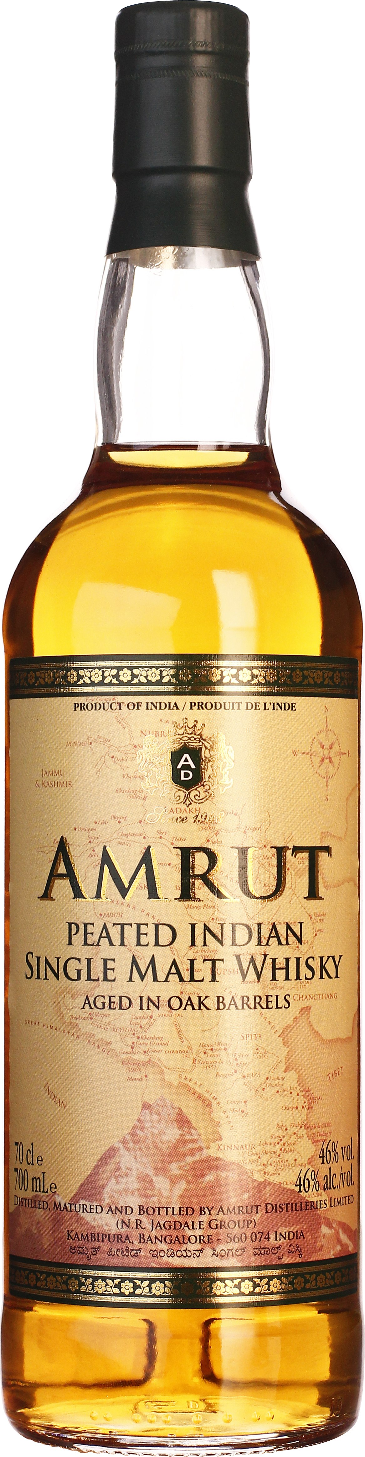 Drankdozijn Amrut Peated Indian Single Malt 70CL aanbieding