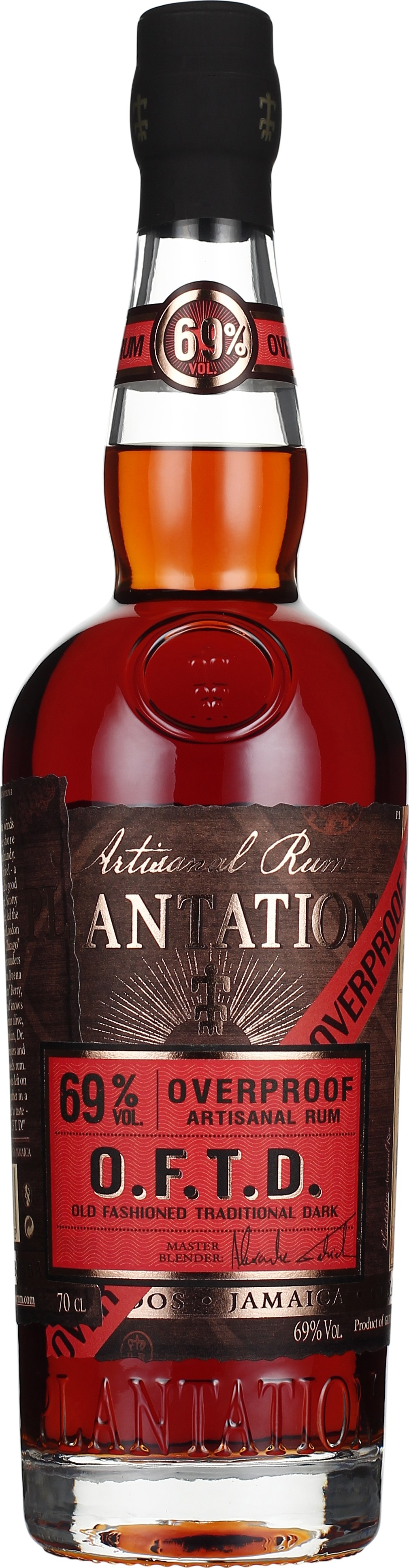 Drankdozijn Plantation Old Fashioned Traditional Dark Overproof 70CL aanbieding