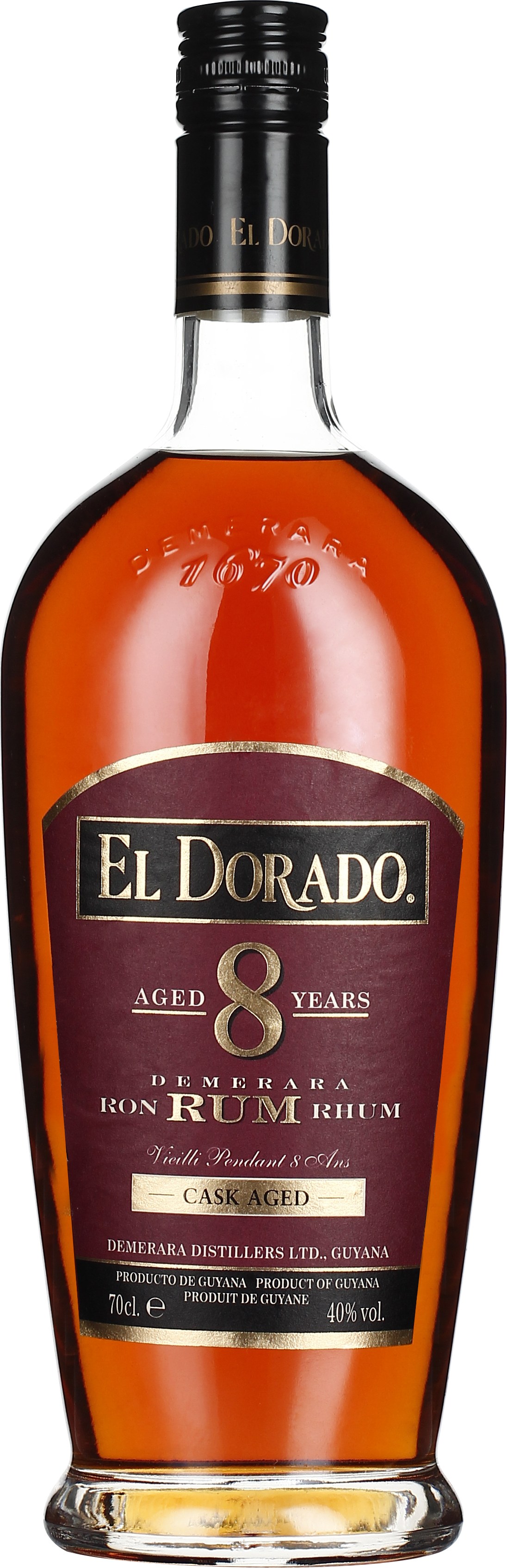 Drankdozijn El Dorado 8 years Cask Aged 70CL aanbieding