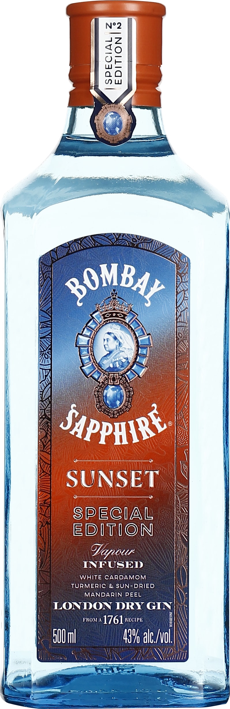 Drankdozijn Bombay Sapphire Sunset Gin 50CL aanbieding