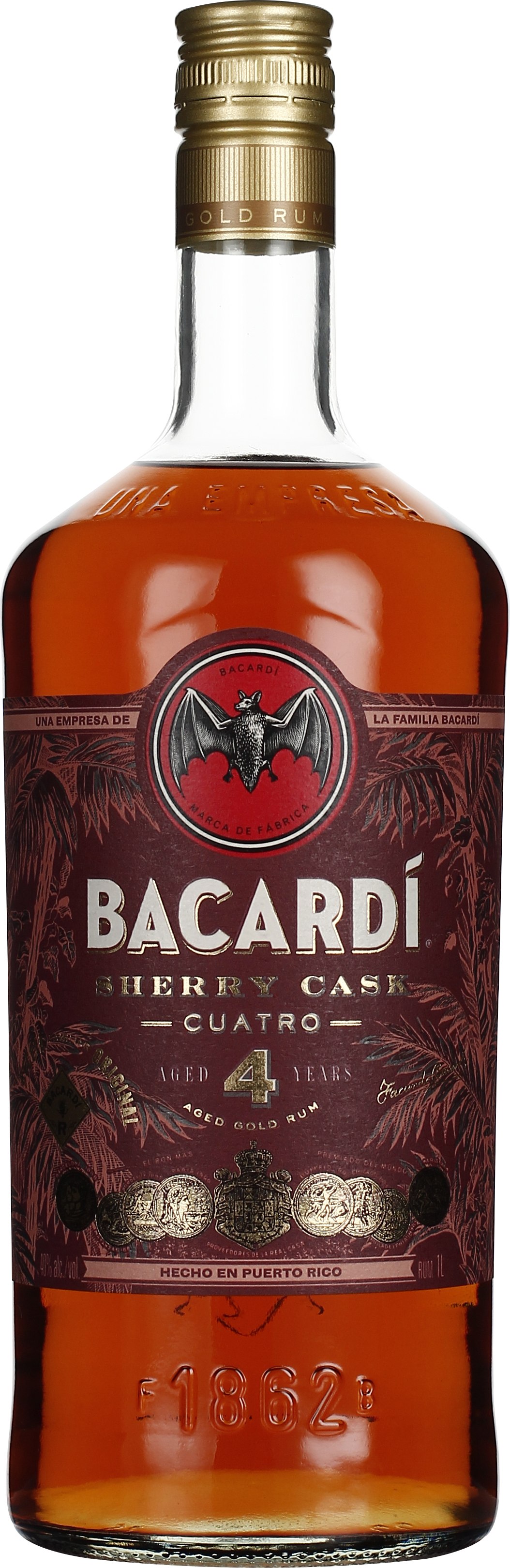 Drankdozijn Bacardi Anejo Cuatro Sherry Cask 1LTR aanbieding