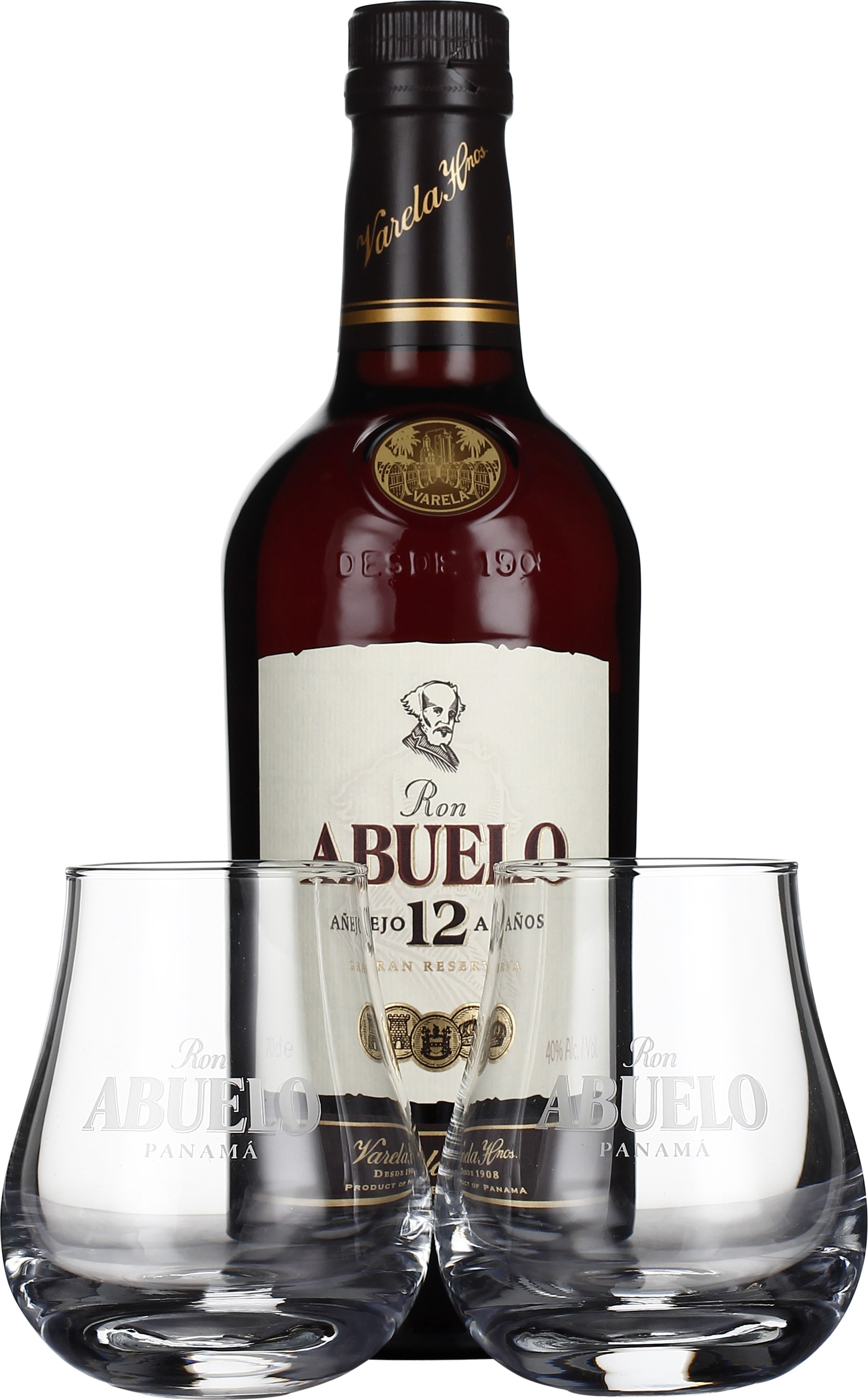 Drankdozijn Abuelo 12 anos Giftset 70CL aanbieding