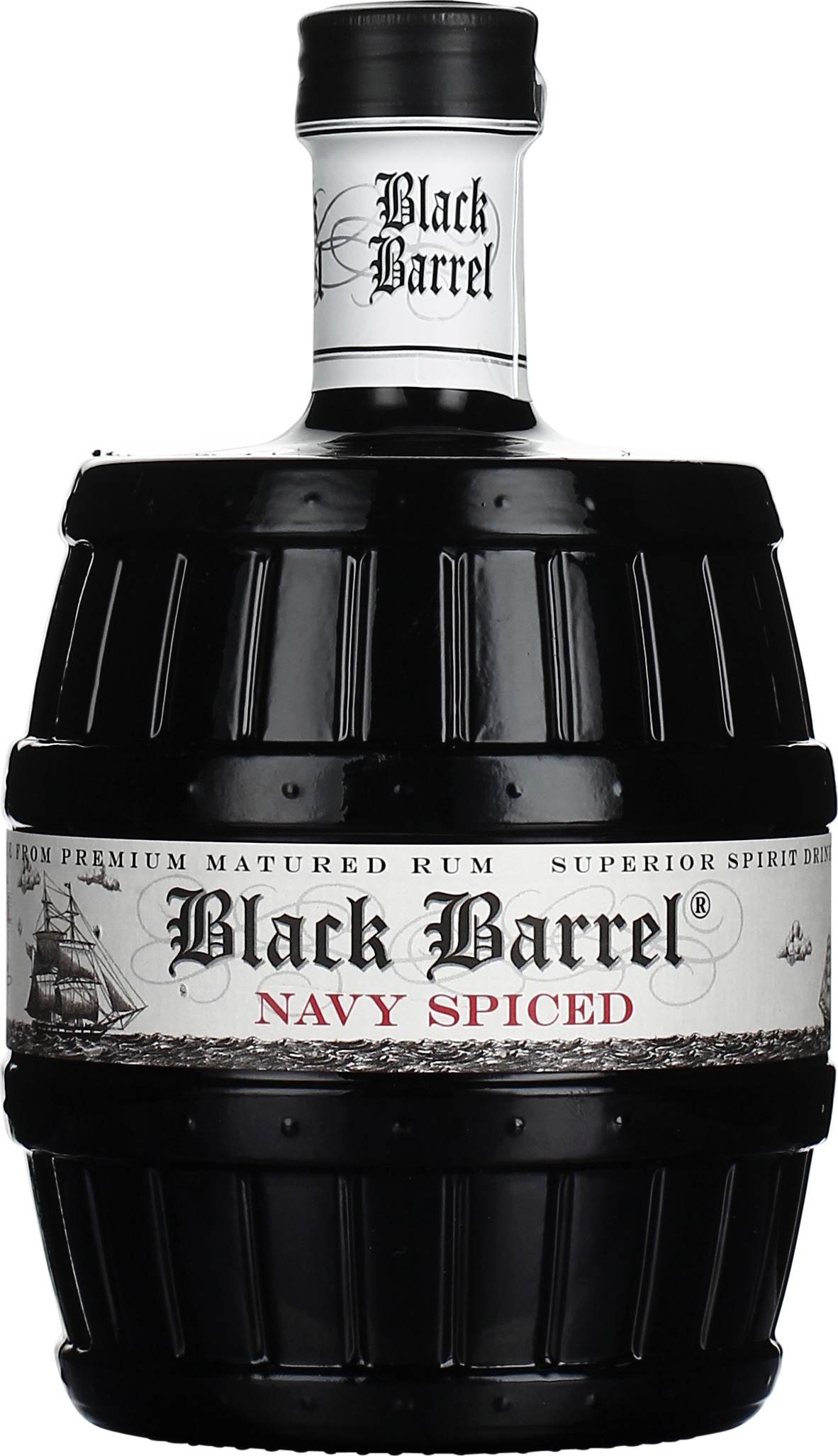Drankdozijn A.H. Riise Black Barrel Navy Spiced 70CL aanbieding