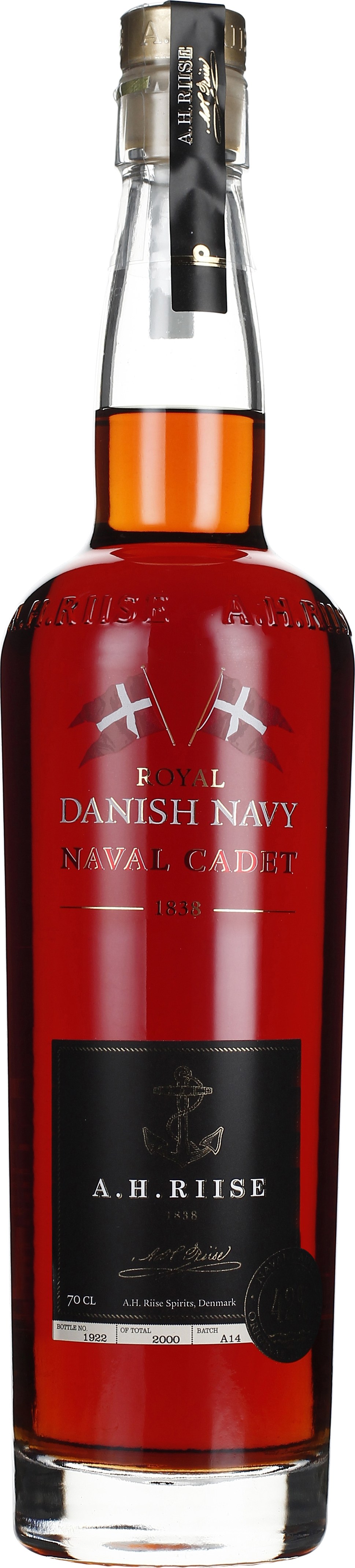 Drankdozijn A.H. Riise Royal Danish Navy Naval Cadet Rum 70CL aanbieding