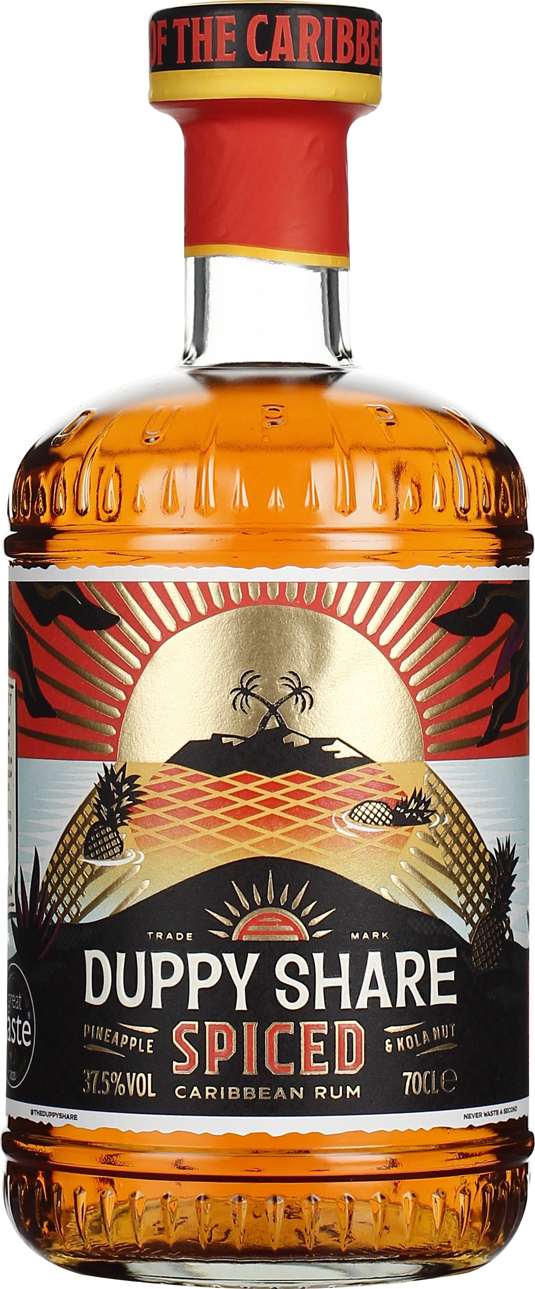 Drankdozijn Duppy Share Spiced Rum 70CL aanbieding