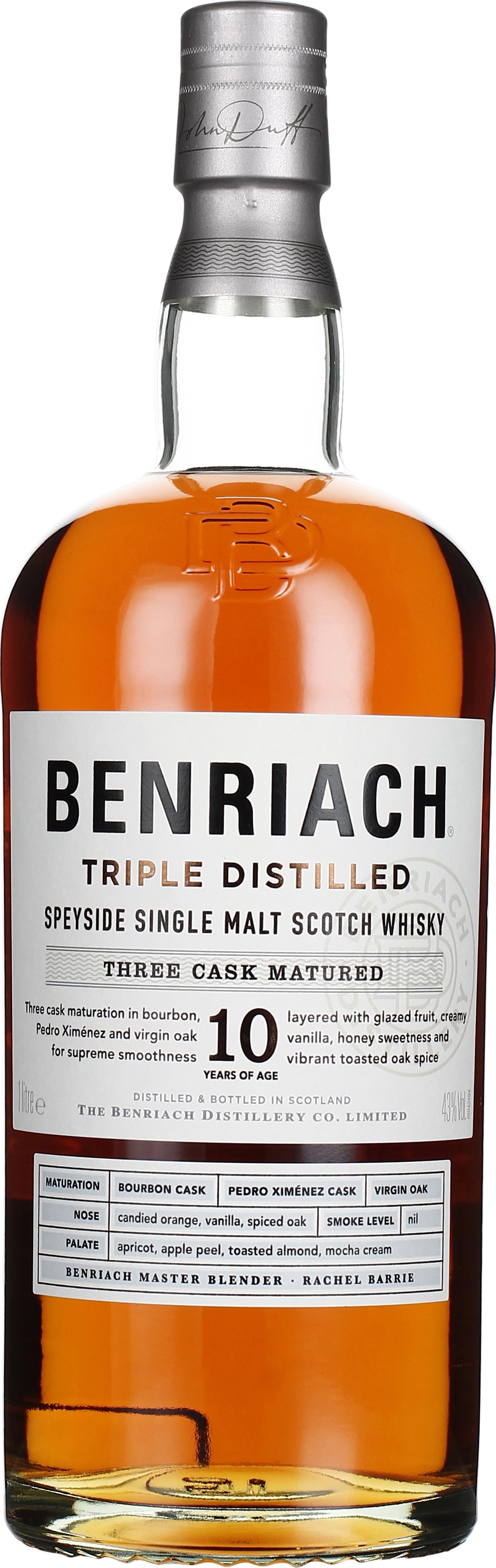 Drankdozijn Benriach 10 years Triple Distilled 1LTR aanbieding