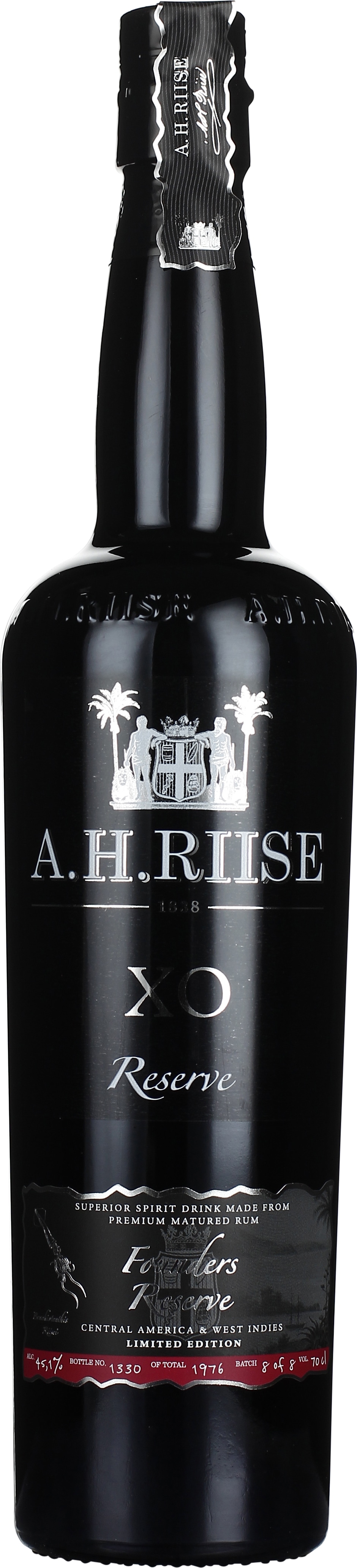 Drankdozijn A.H. Riise XO Founders Reserve Dark Red 70CL aanbieding