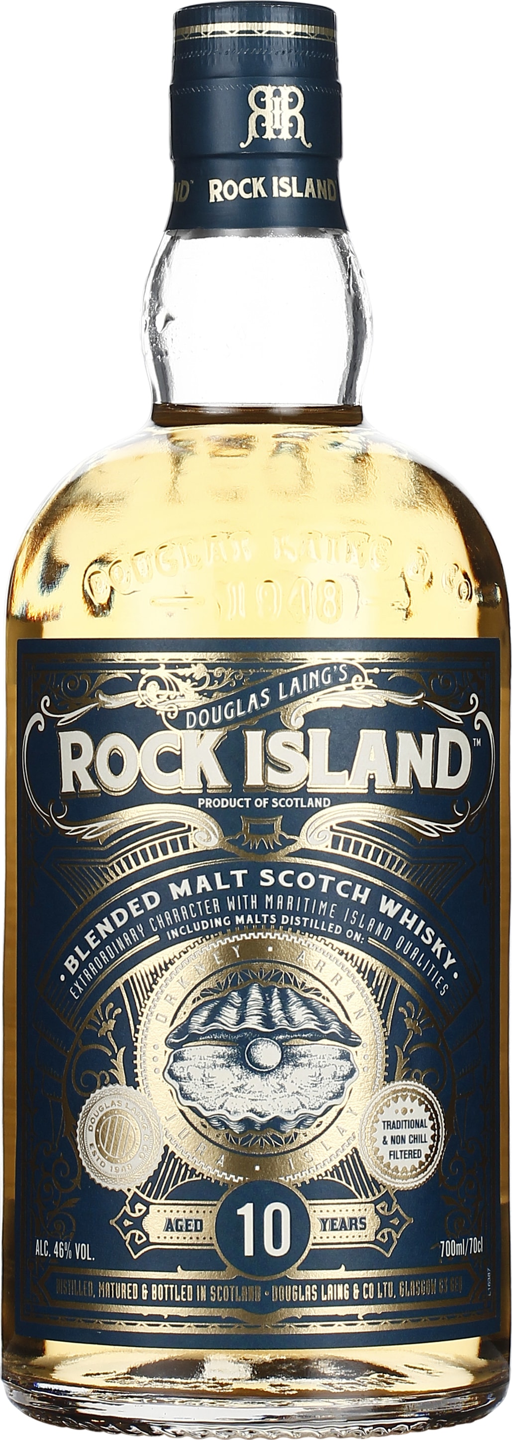 Drankdozijn Douglas Laing's Rock Island 10 years Small Batch 70CL aanbieding