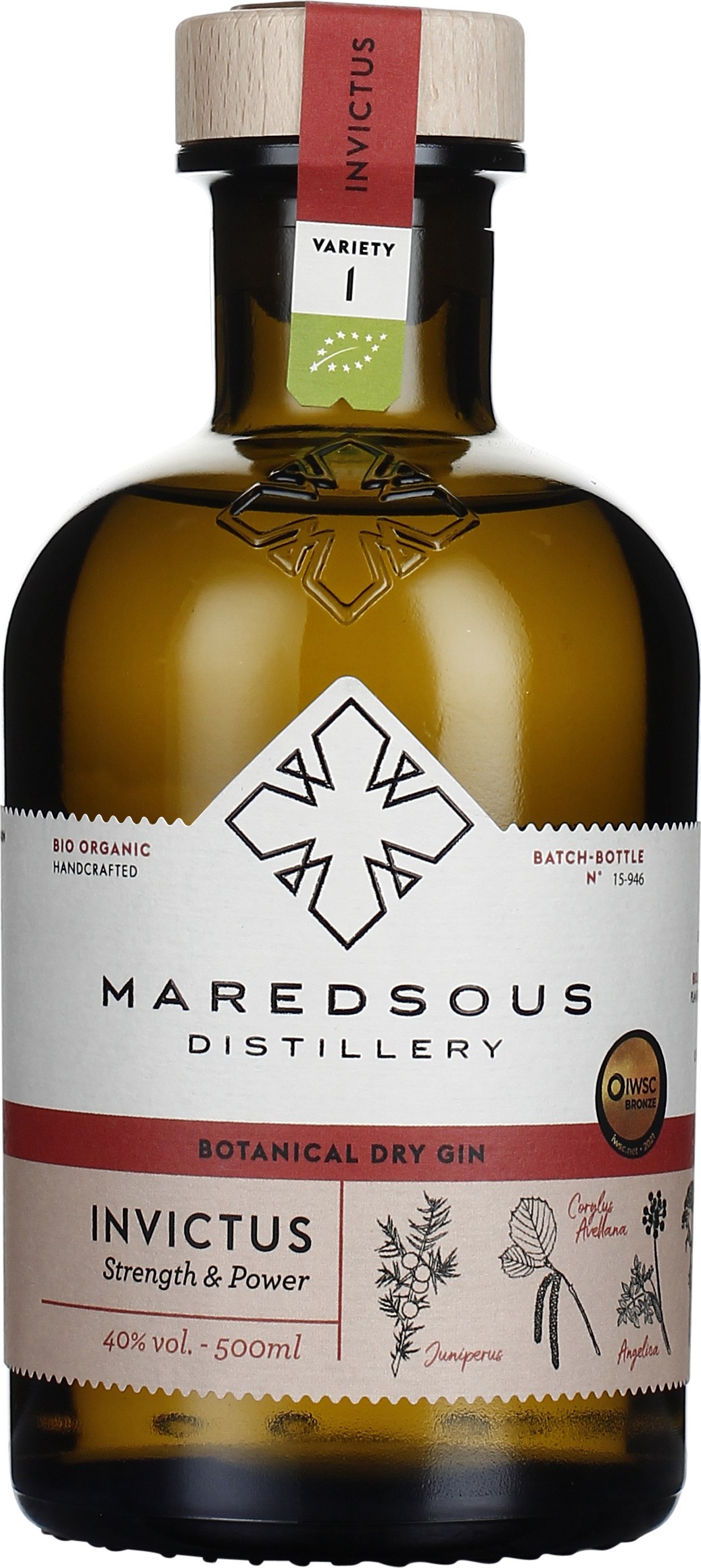 Drankdozijn Maredsous Invictus Strength & Power Gin 50CL aanbieding