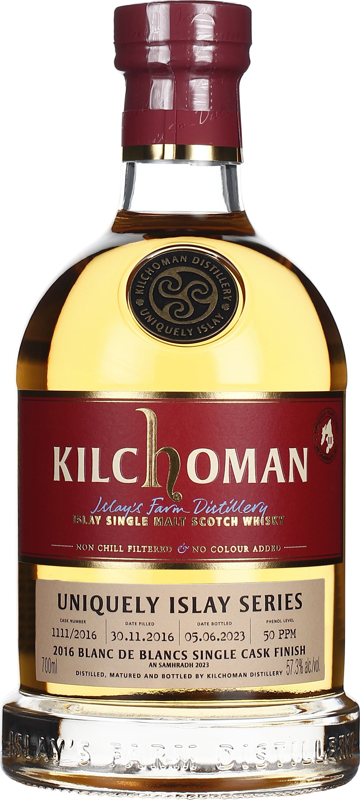 Drankdozijn Kilchoman An Samhradh 2016 Blanc de Blancs Single Cask 70CL aanbieding