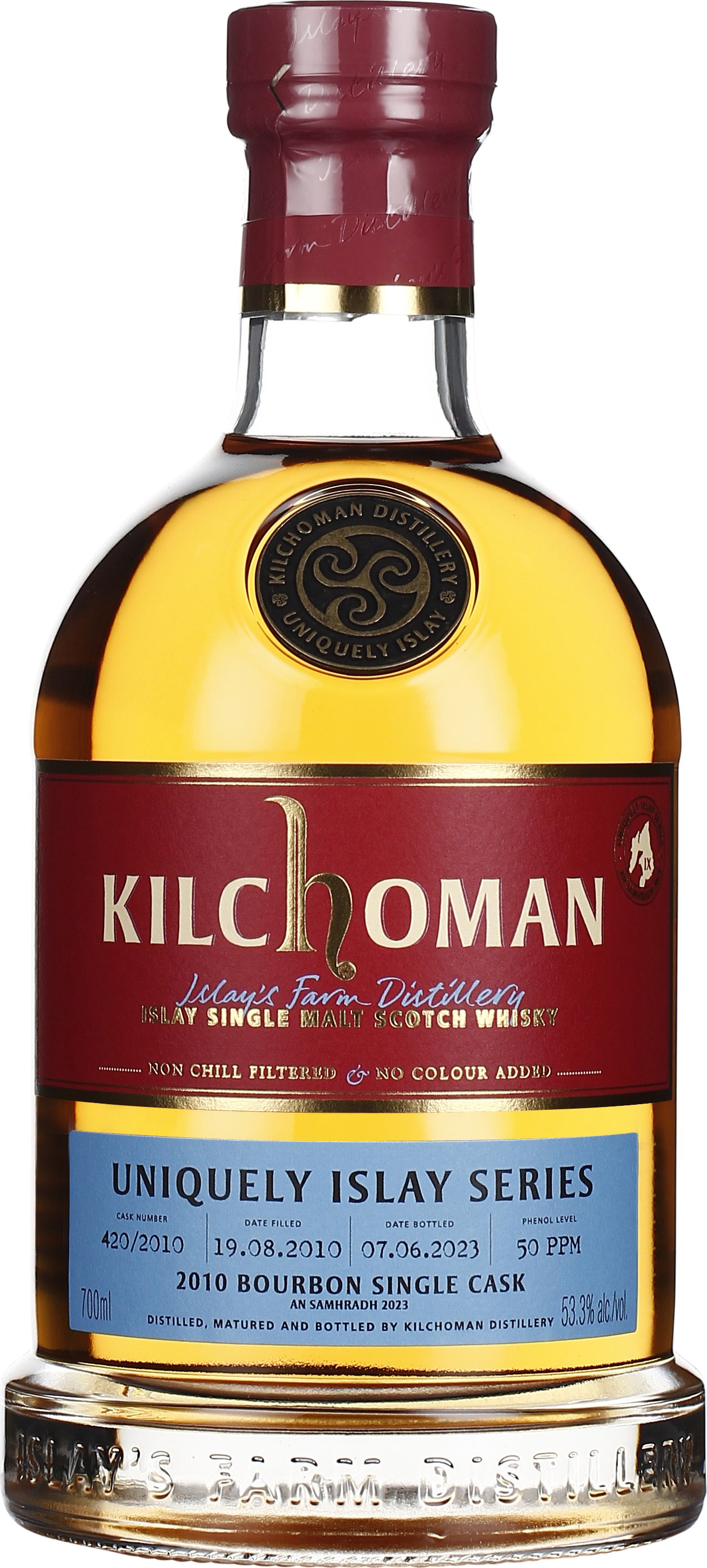 Drankdozijn Kilchoman An Samhradh 2010 Bourbon Single Cask 70CL aanbieding