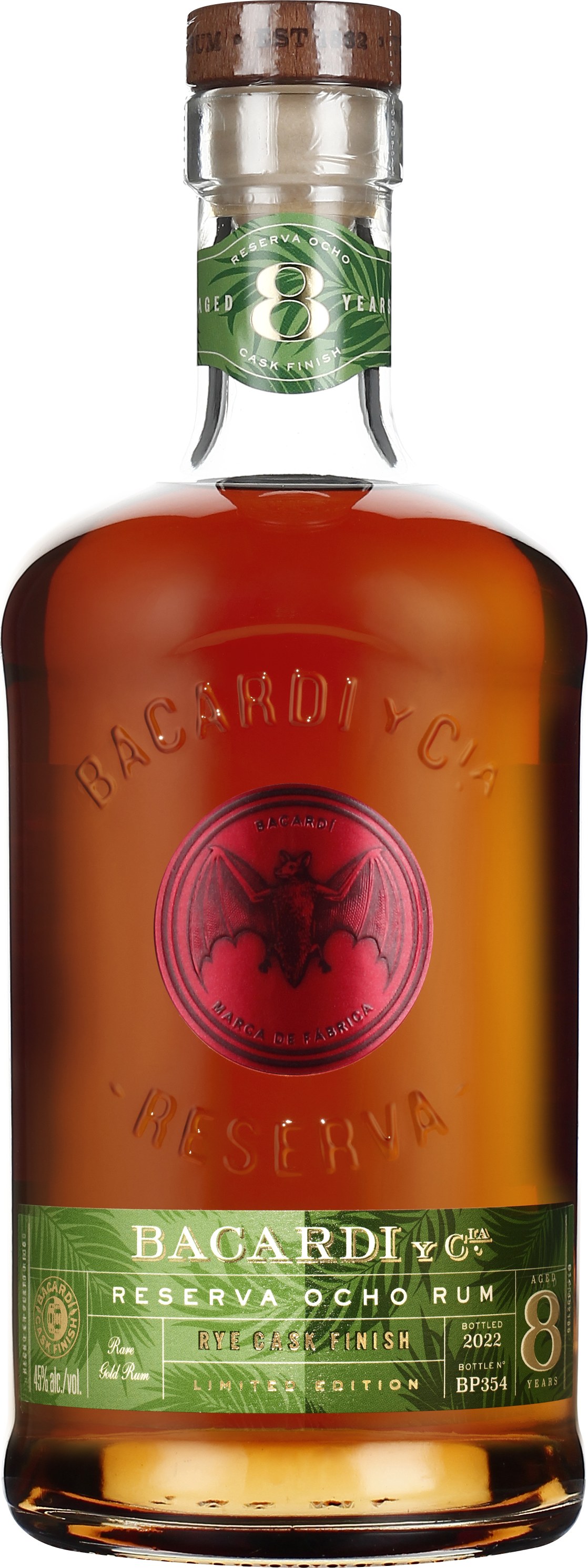 Drankdozijn Bacardi 8 years Reserva Ocho Rye 70CL aanbieding