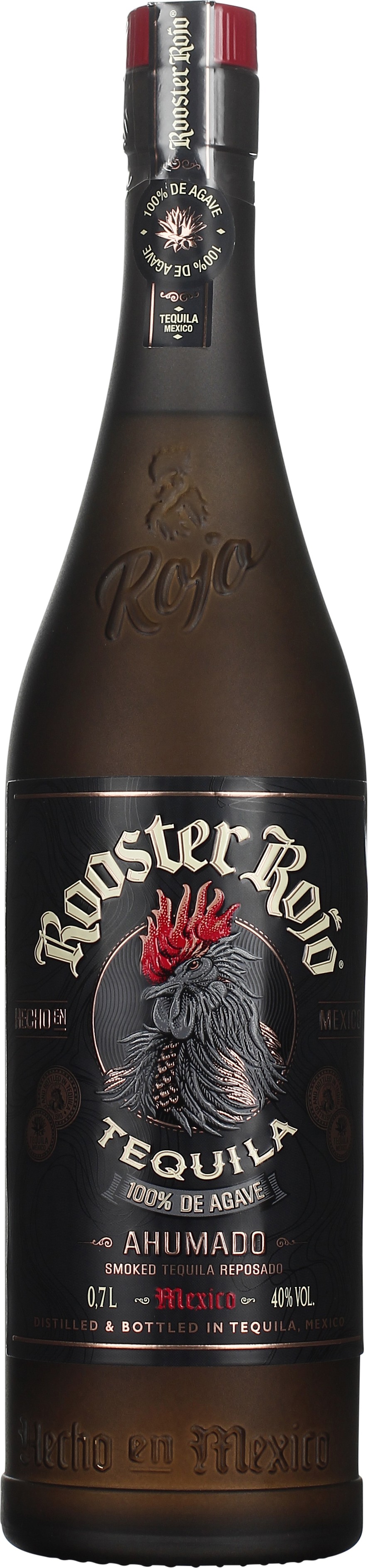 Drankdozijn Rooster Rojo Tequila Anejo Uhumado 70CL aanbieding