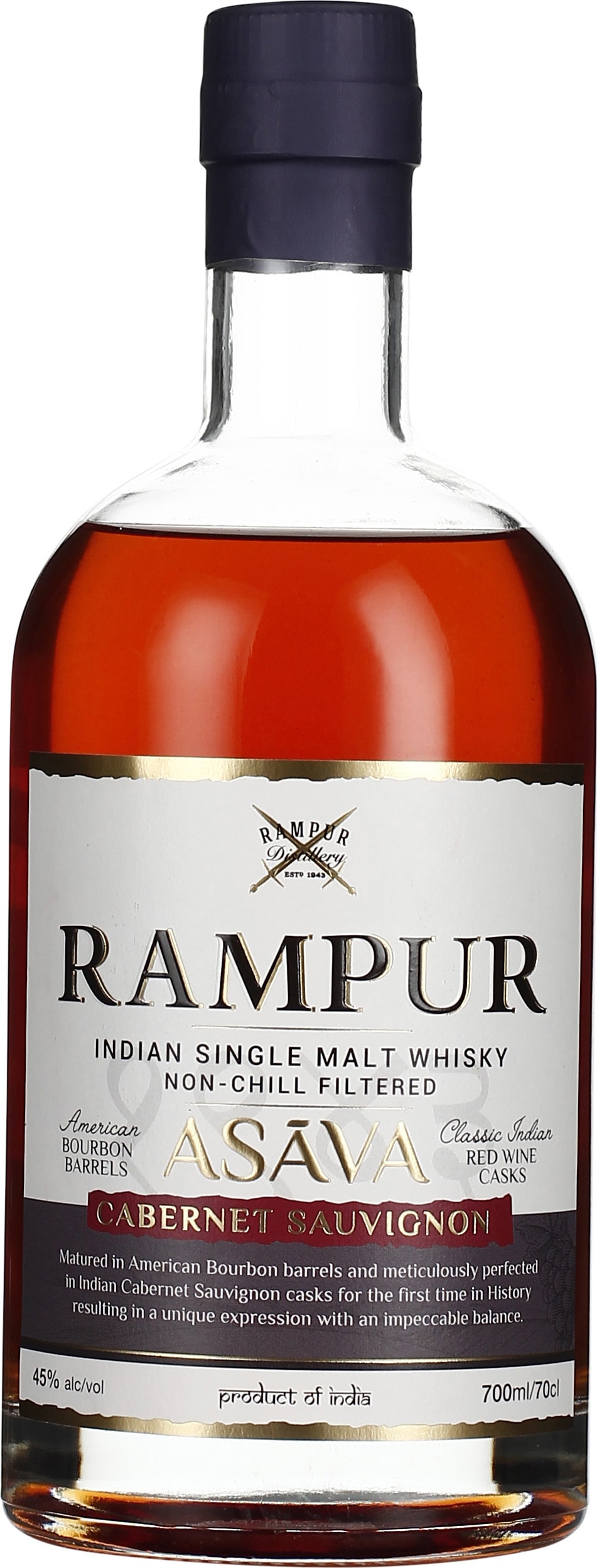 Drankdozijn Rampur Asava Indian Single Malt 70CL aanbieding