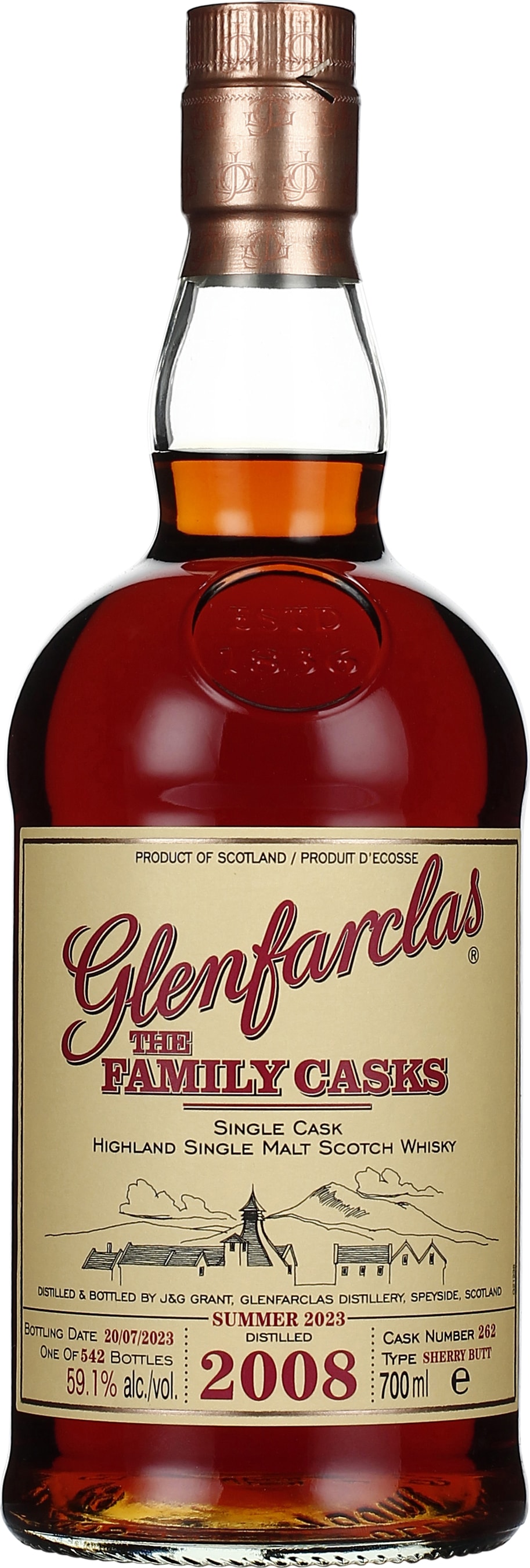 Drankdozijn Glenfarclas Vintage 2008 Family Casks 70CL aanbieding