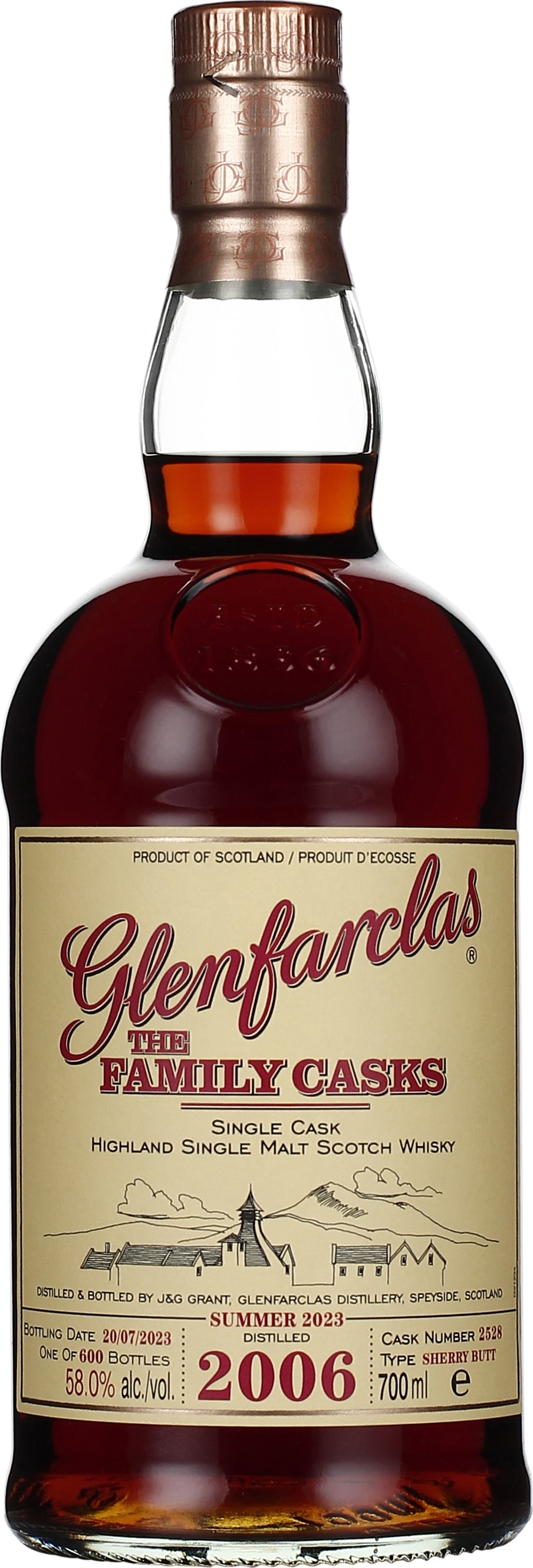Drankdozijn Glenfarclas Vintage 2006 Family Casks 70CL aanbieding