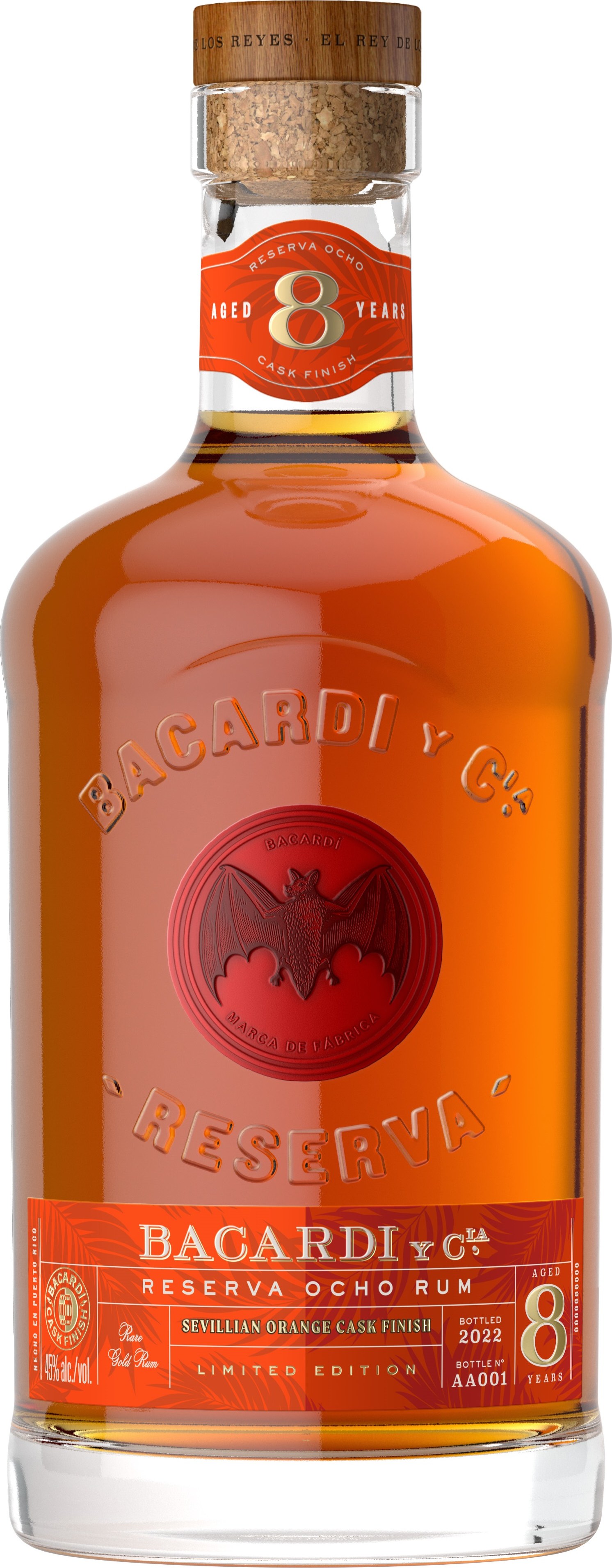 Drankdozijn Bacardi 8 years Reserva Ocho Sevillian Cask 70CL aanbieding