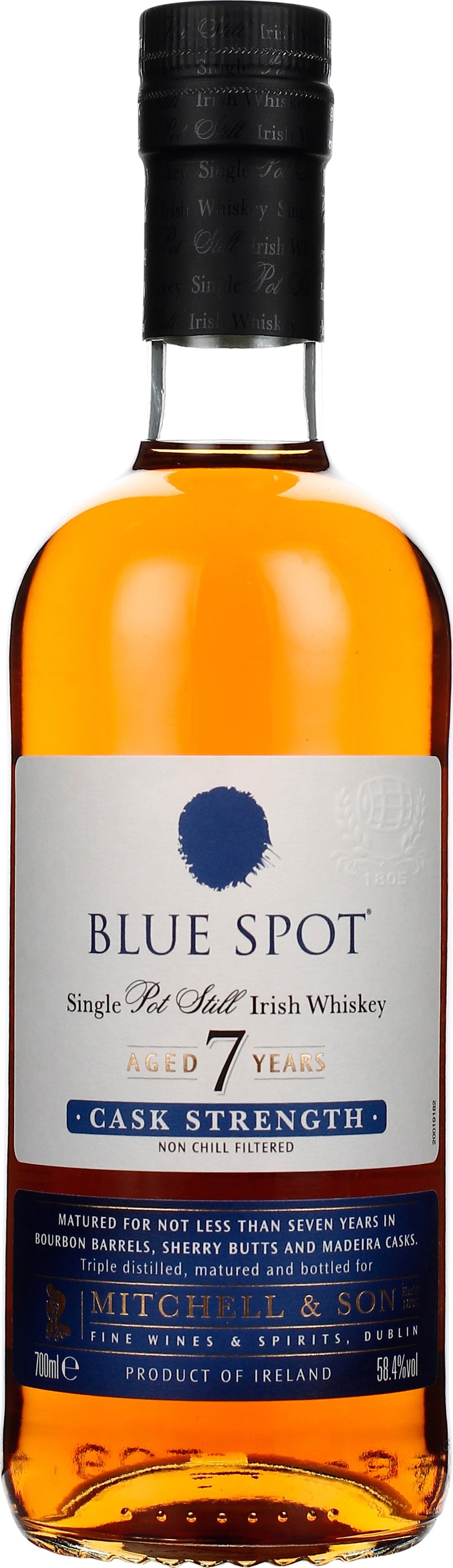 Drankdozijn Mitchell & Son Blue Spot 7 years Cask Strength 70CL aanbieding