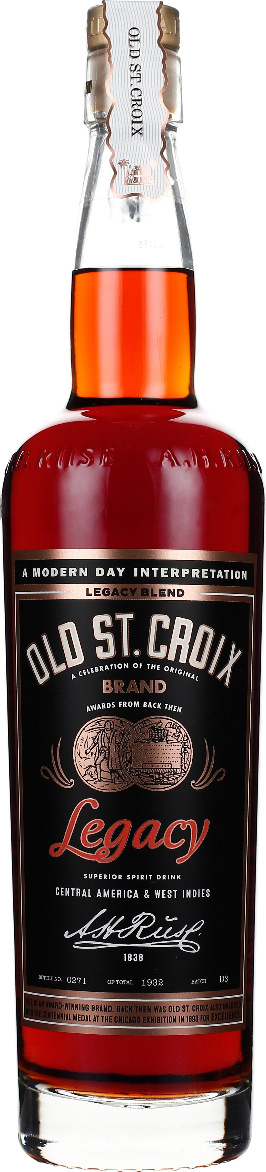 Drankdozijn Old St. Croix XO Legacy Reserve Rum 70CL aanbieding
