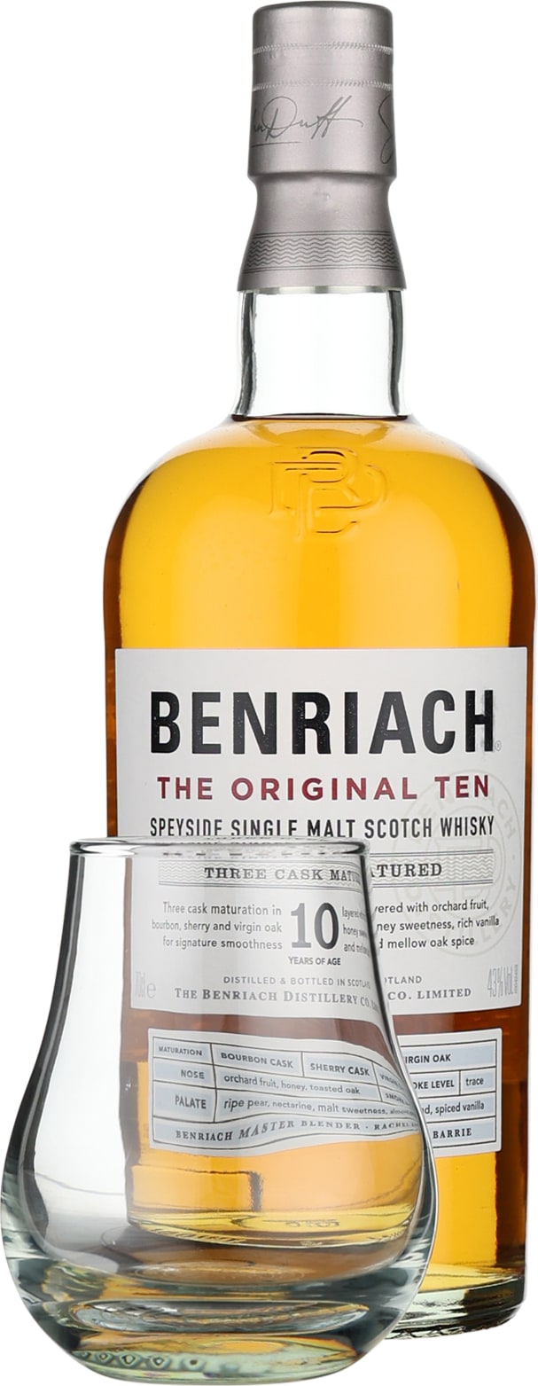 Drankdozijn Benriach 10 years The Original Ten Giftset 70CL aanbieding