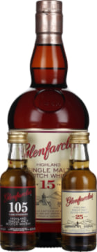 acheter Whisky GlenFarclas 15 ans +2 mignonettes 105 et 25 ans