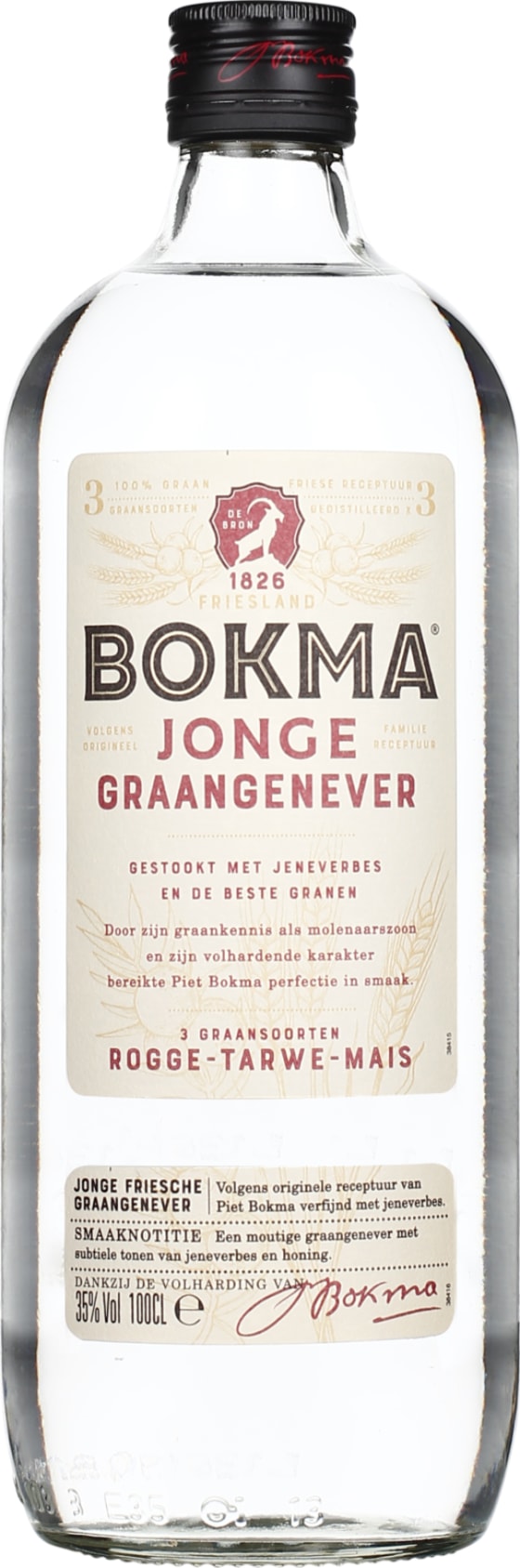Product afbeelding: Bokma Jonge Graanjenever rond