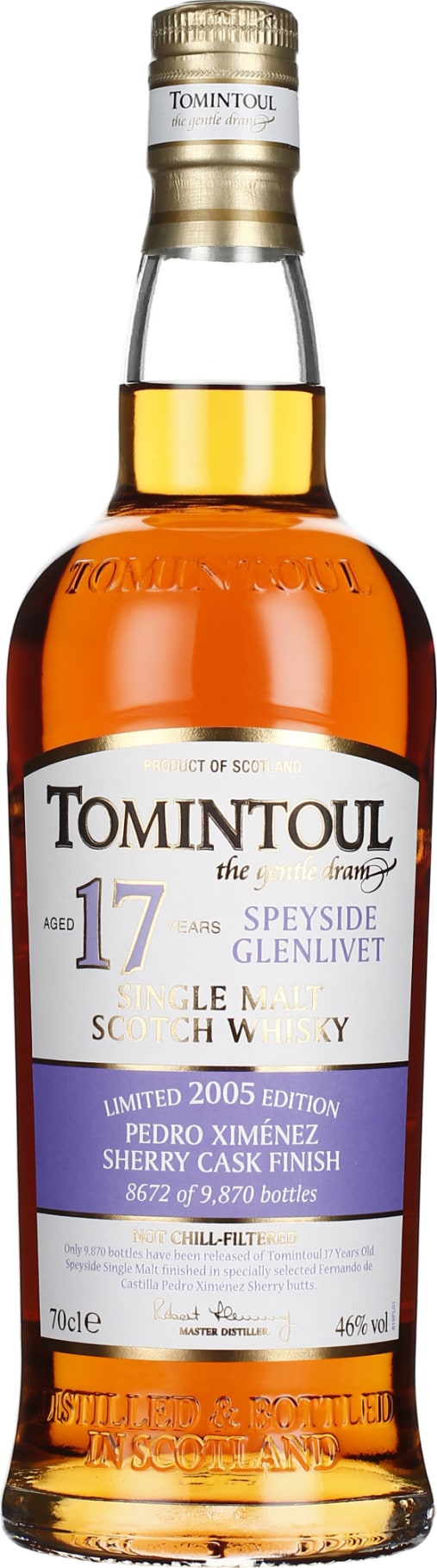 Product afbeelding: Tomintoul 17 years 2005 PX Sherry Finish