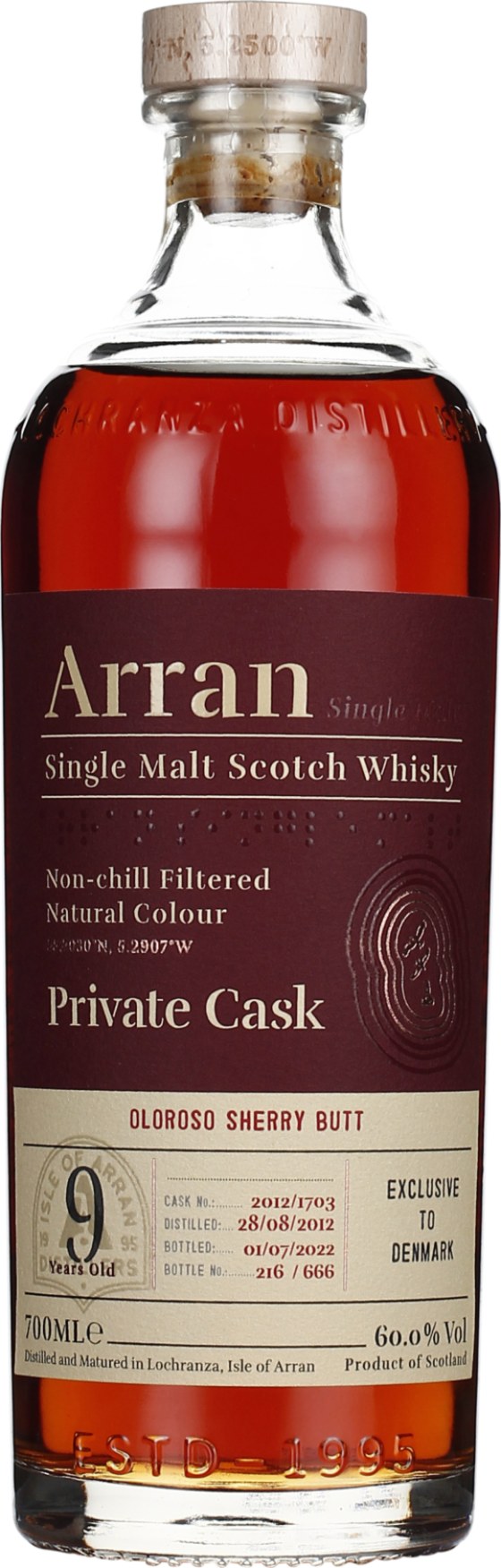 Product afbeelding: Arran 9 years 2012 Private Cask