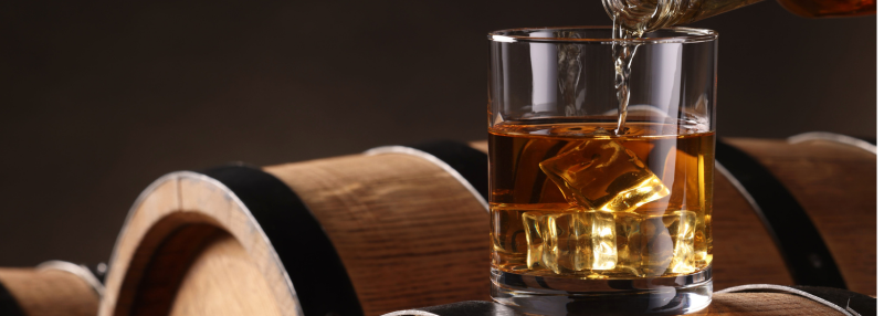 De smaak van bourbon whiskey