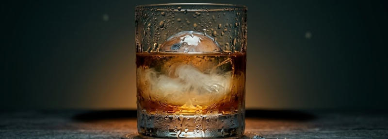 Glas troebele whisky