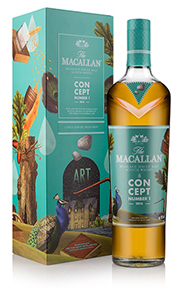 De Macallan Concept No.1 fles is geïnspireerd op surrealistische kunst.
