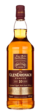 Glendronach 10 years the Forgue, een nieuwe travel retail whisky.