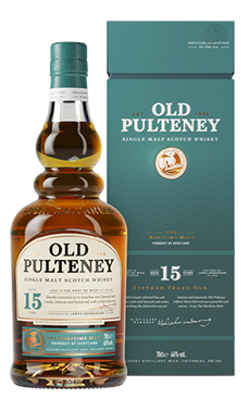 Old Pulteney 15 years, een goed gebalanceerde whisky.